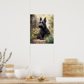 Joli Scottish Terrier Dog Art Imprimer Poster (Cuisine)