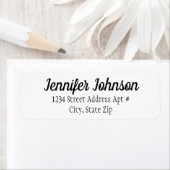 Joli script de retour d'adresse Étiquettes d'envel (En situation)