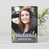 Joli Script Faire-part de graduation photo moderne (Debout devant)