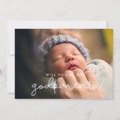 Joli script Godparents proposition carte photo (Devant)