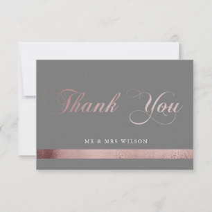 Joli script moderne   Carte photo de remerciement