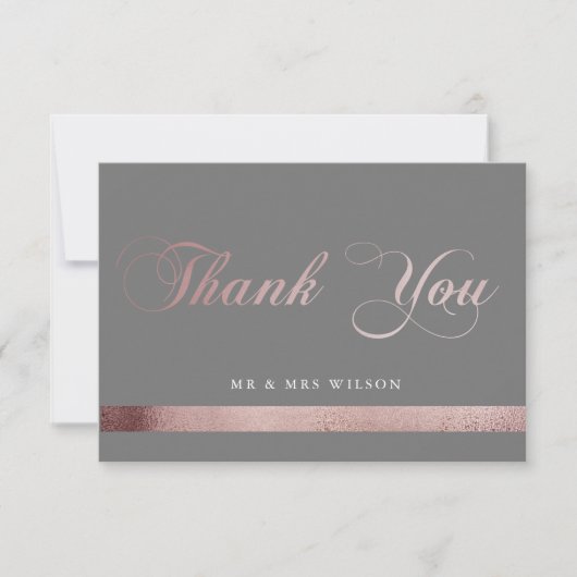 Joli Script Moderne | CARTE PHOTO MERCI (Devant)