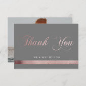 Joli Script Moderne | CARTE PHOTO MERCI (Devant / Derrière)