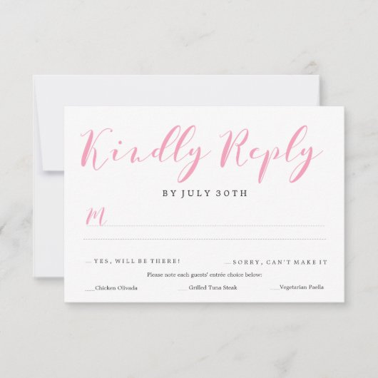 Joli script RSVP | MARIAGE (Devant)