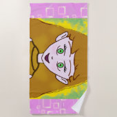 Joli Serviette de plage rose (Devant)