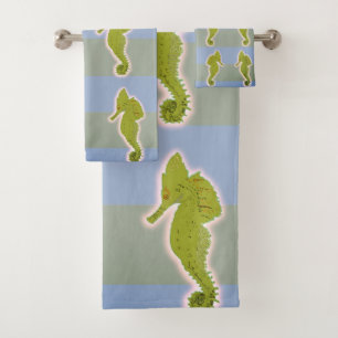 Joli Serviette De Salle De Bains D'Art Marin