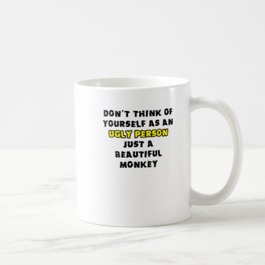 Joli Singe Mug Drôle Humour (Droite)