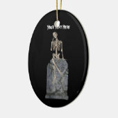 Joli Skeleton Tombstone Halloween Ornement (Gauche)