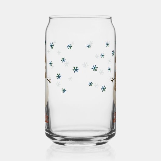 Joli Snowman Snowflakes Dessin Nom Noël (Droite)