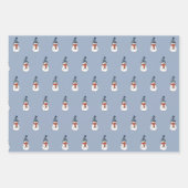 Joli Snowman Wrapping Papier ensemble de 3 (Devant 3)