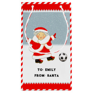 Joli Soccer Noël Petit Sac Cadeau