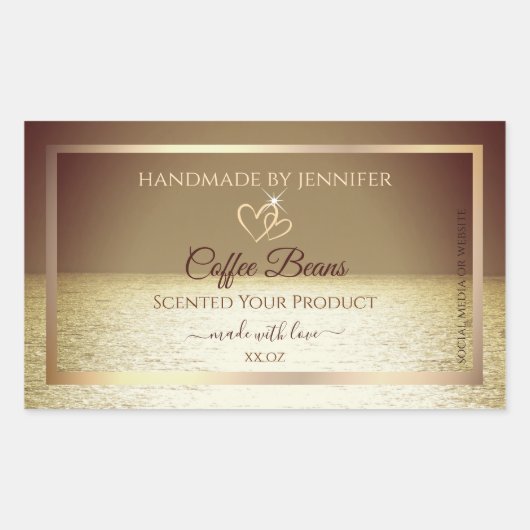 Joli soleil sur l'océan Design Étiquettes de produ (Devant)