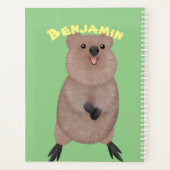 Joli sourire mignon dessin animé quokka (Dos)