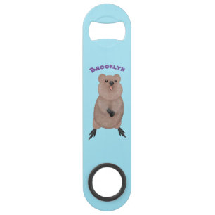 Joli sourire mignon dessin animé quokka