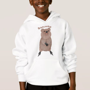 Joli sourire mignon dessin animé quokka