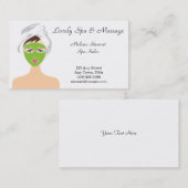 Joli spa et cartes de visite faciaux (Devant / Derrière)