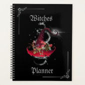 Joli Sparkly Red Witch Casquette Black Journal (Devant)