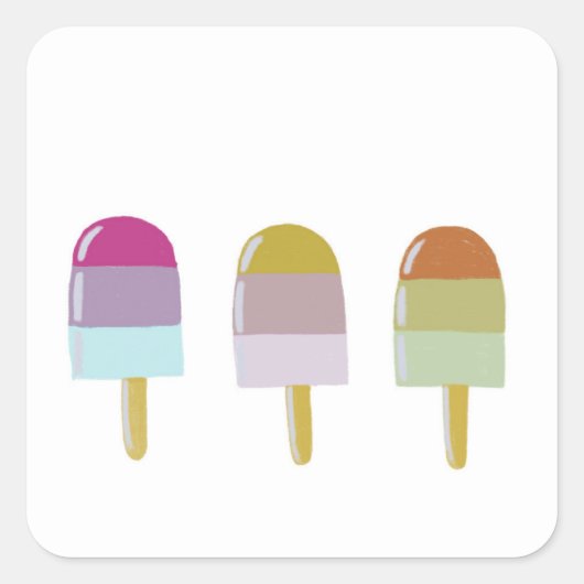 Joli Sticker Avec Popsicle 2 Design (Devant)