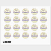 Joli Sticker Baby shower ou Sceau d'enveloppe (Feuille)