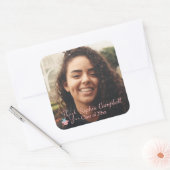 Joli Sticker Carré de Graduation Rose (Enveloppe)