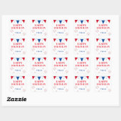 Joli Sticker d'Anniversaire Blancs De Baseball Enf (Feuille)