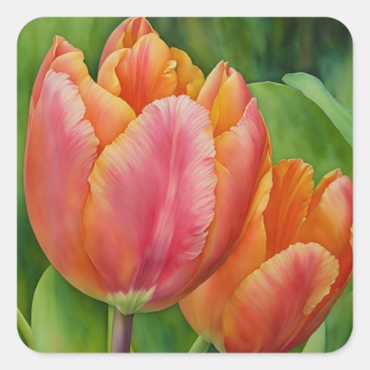 Joli Sticker d'art Tulip Spring (Devant)