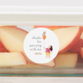 Joli Sticker Merci Fille d'anniversaire (Apposé)