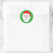 Joli sticker rond classique du Père Noël (Sac)