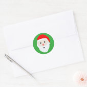 Joli sticker rond classique du Père Noël (Enveloppe)