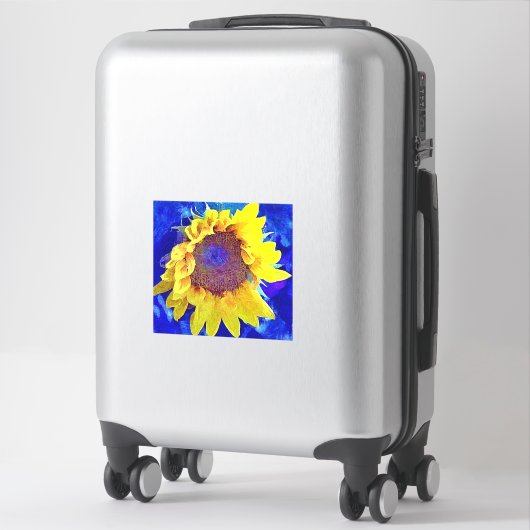 Joli Sticker Sunflower Art (Sur valise)