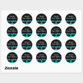 Joli Sticker Turquoise & Black Lace Sweet 16 (Feuille)