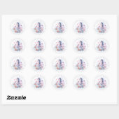 Joli Stickers Arrondi À Cheval De Mer (Feuille)