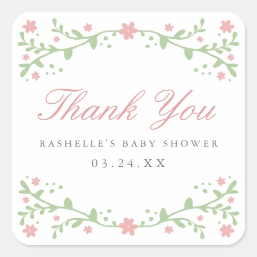 Joli Stickers en Merci rose (Devant)