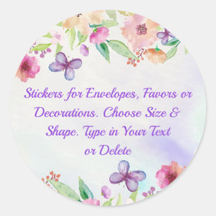 Joli Stickers Floraux, Personnalisé N'Importe Quel