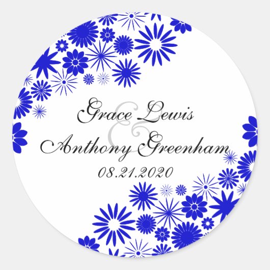 Joli Stickers Royal Blue Florals (Devant)