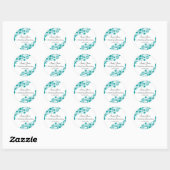 Joli Stickers Turquoise Florals (Feuille)