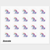 Joli Stickers Unicorne Aquarelle (Feuille)
