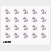 Joli Stickers Unicorne Aquarelle (Feuille)