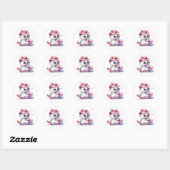Joli Stickers Unicorne Aquarelle (Feuille)