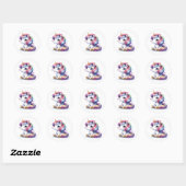 Joli Stickers Unicorne Aquarelle (Feuille)