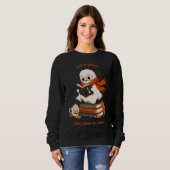 Joli sweatshirt fantôme de lecture marron chocolat (Devant entier)