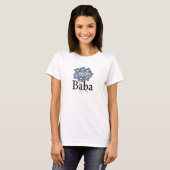 Joli T-shirt Baba Fleur Bleue (Devant entier)
