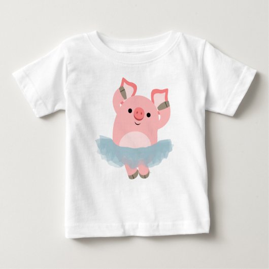 Joli T-shirt Ballerina Pig BAIN Carton (Devant)