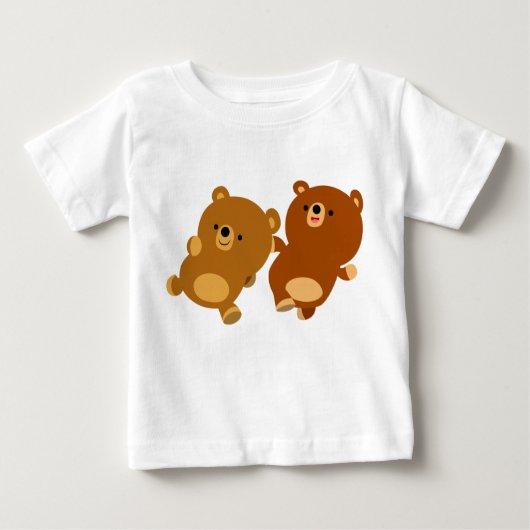 Joli T-shirt bébé avec ours de dessin facétieux (Devant)