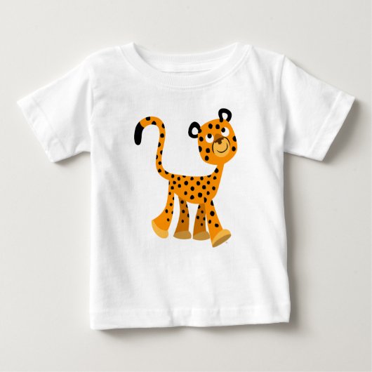 Joli T-shirt bébé Cheetah Cartoon Insouciant (Devant)