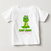 Joli T-Shirt Bébé Dino Vert pour Tout-Petits (Devant)