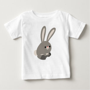 Joli T-shirt bébé lapin en caricature tranquille