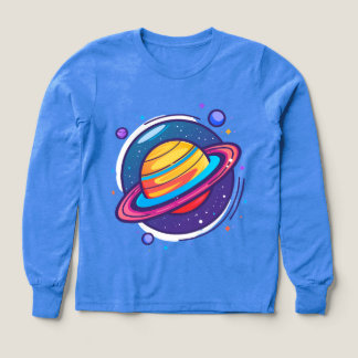 Joli T-Shirt Bébé Planète Saturne – Espace Coloré