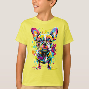 Joli T-shirt Bulldog Français - Bulldog Coloré