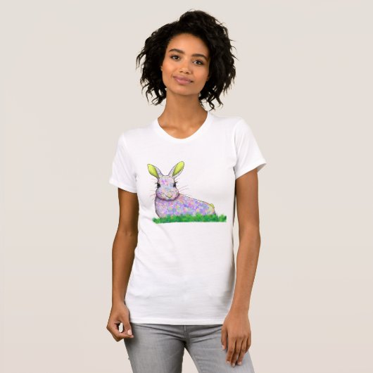 Joli T-shirt Bunny avec Motif amusant (Devant entier)